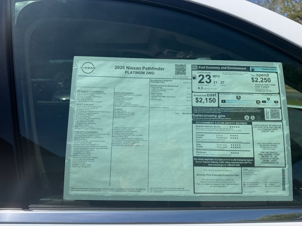 2026 Nissan Pathfinder Platinum