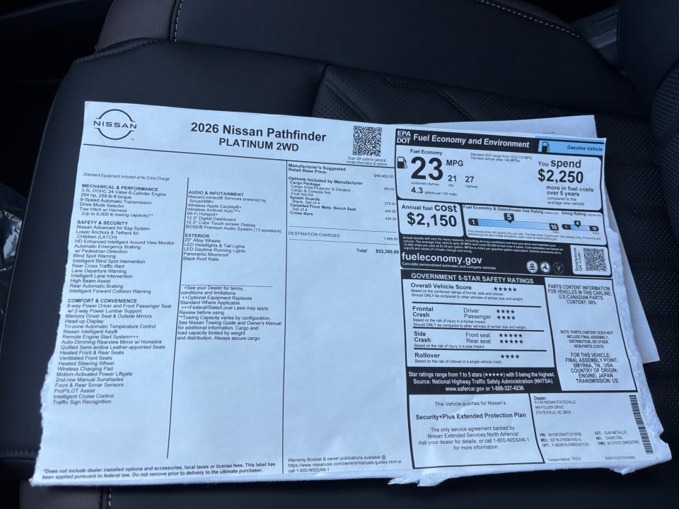 2026 Nissan Pathfinder Platinum