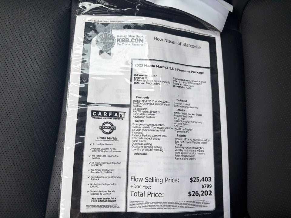 2023 Mazda Mazda3 Hatchback 2.5 S Premium