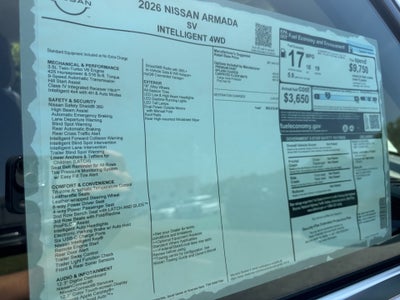2026 Nissan Armada SV