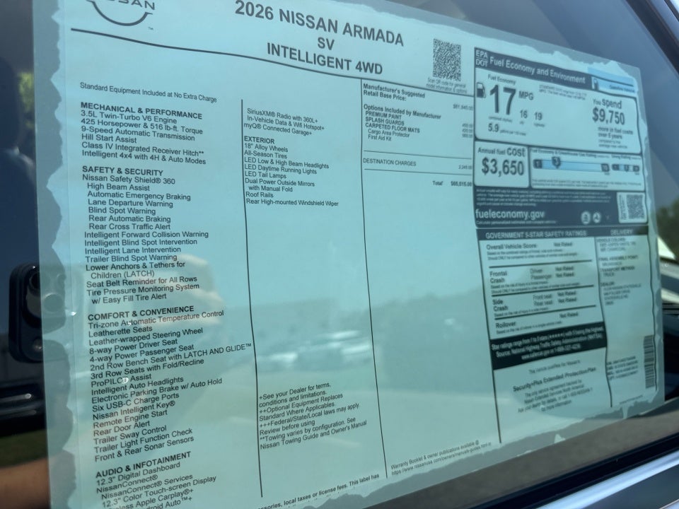 2026 Nissan Armada SV