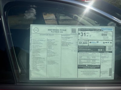2026 Nissan Rogue Platinum