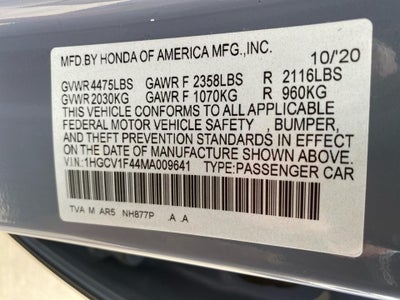 2021 Honda Accord Sport SE
