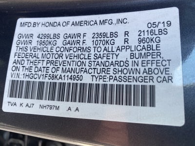 2019 Honda Accord EX-L