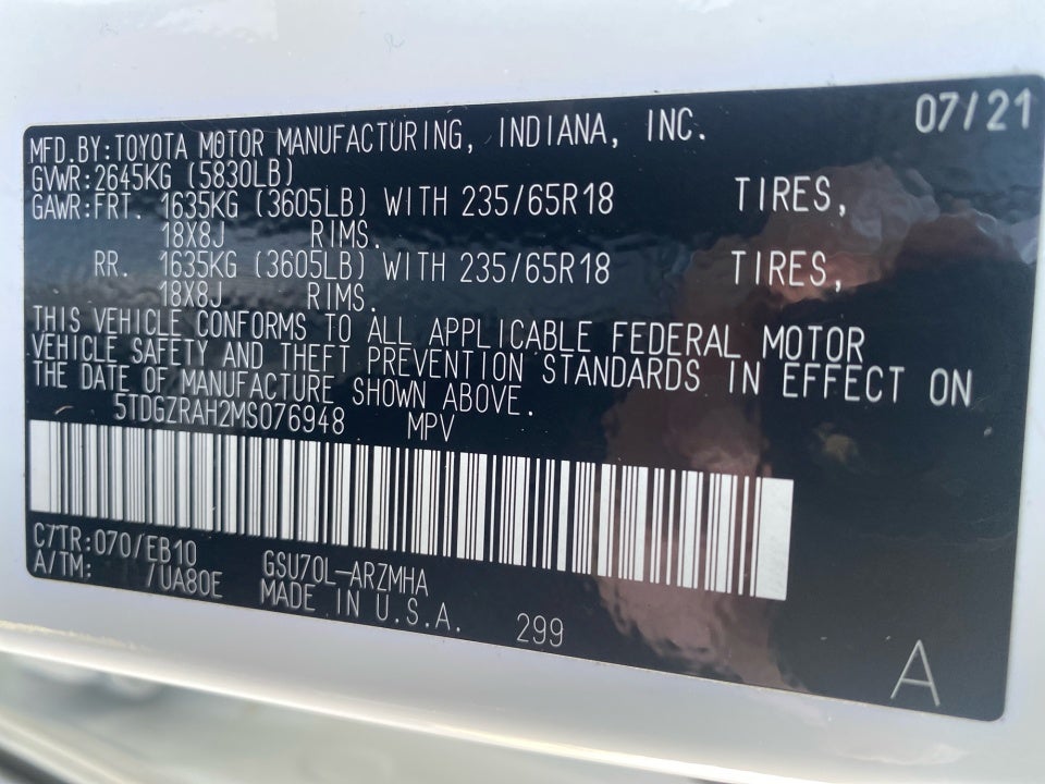 2021 Toyota Highlander XLE