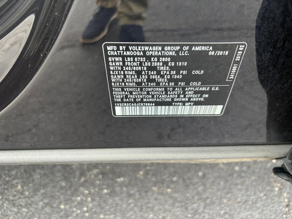 2018 Volkswagen Atlas 3.6L V6 SE