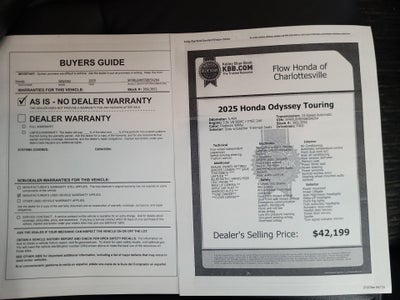 2025 Honda Odyssey Touring