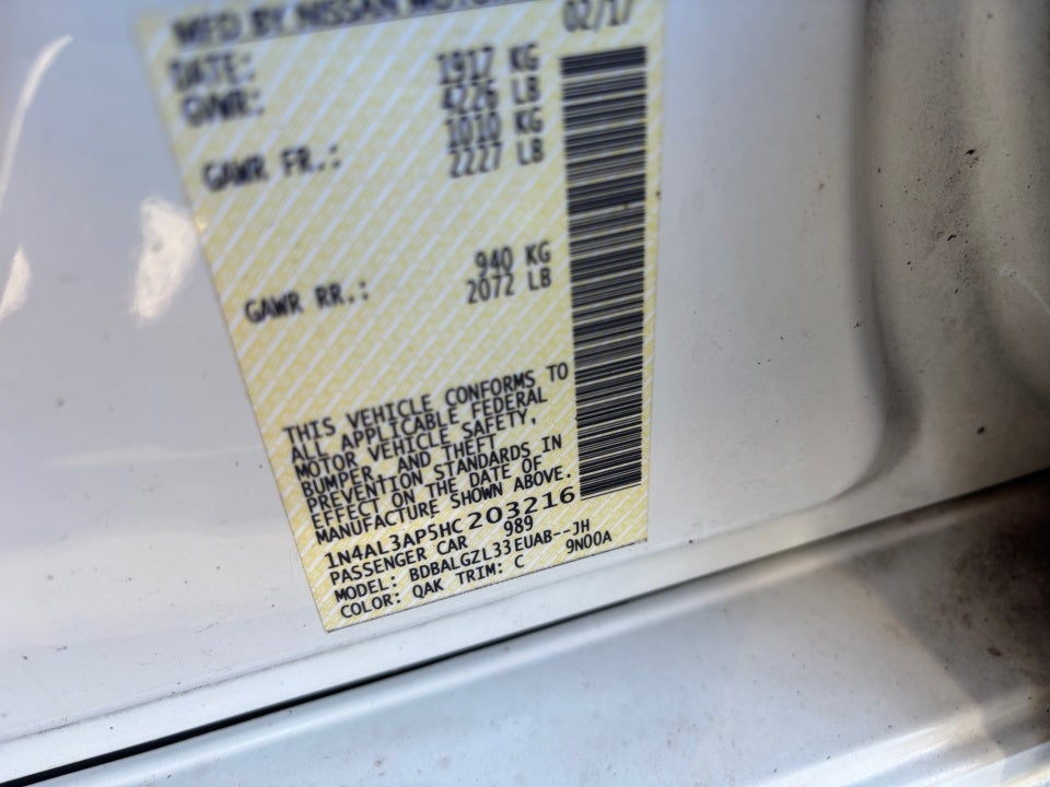 2017 Nissan Altima 2.5 S