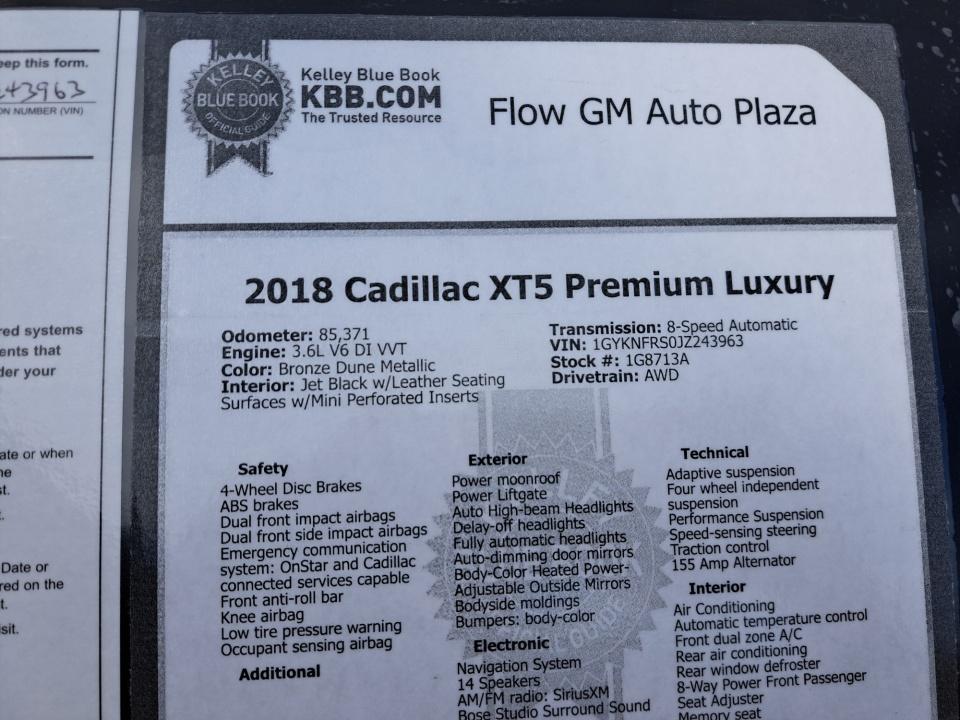 2018 Cadillac XT5 Premium Luxury AWD