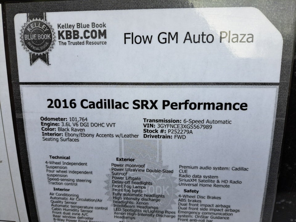 2016 Cadillac SRX Performance Collection