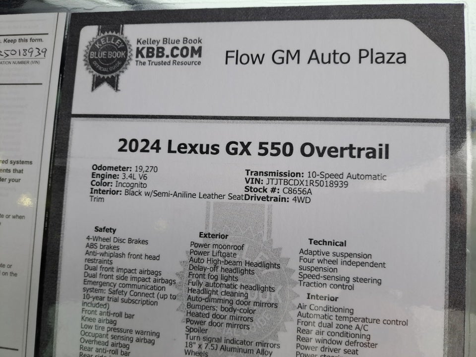 2024 Lexus GX 550 Overtrail