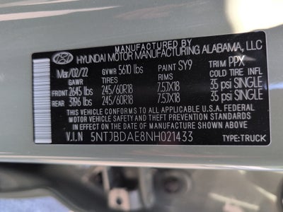 2022 Hyundai Santa Cruz SEL