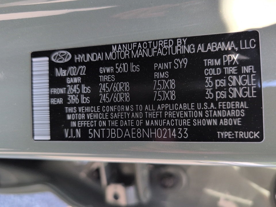 2022 Hyundai Santa Cruz SEL