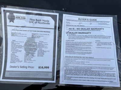 2015 Chevrolet Camaro 2LT