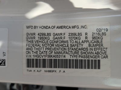2019 Honda Accord EX-L 1.5T