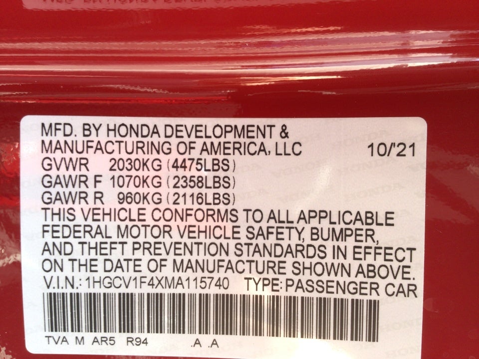 2021 Honda Accord Sport Special Edition