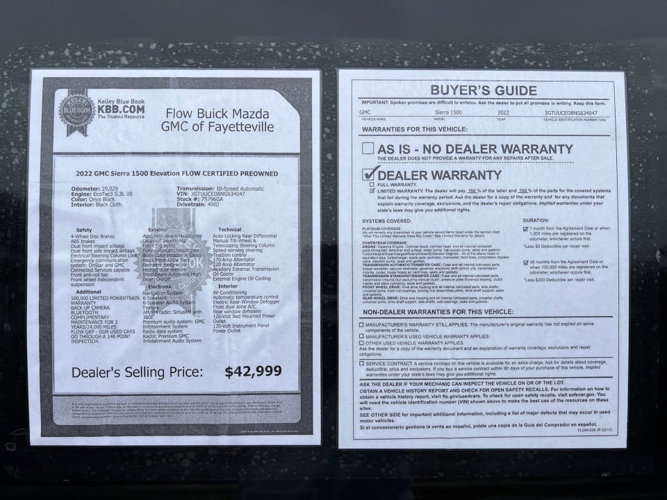 2022 GMC Sierra 1500 4WD Crew Cab Short Box Elevation