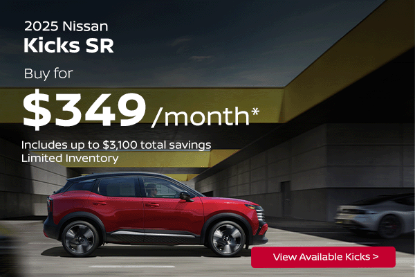 2025 Nissan Kicks SR Buy for $349 a Month