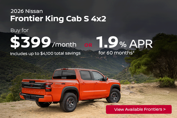 2026 Nissan Frontier King Cab S 4x2 Lease and APR Offer