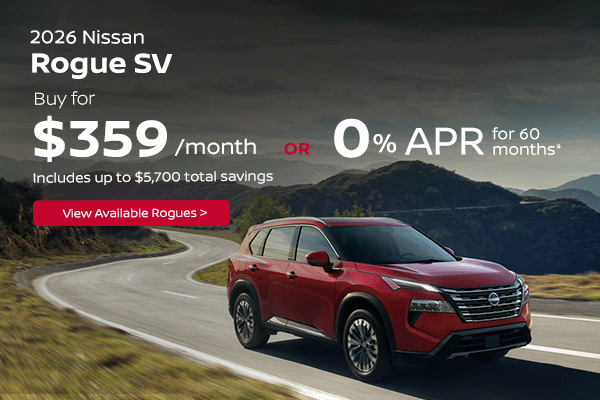 2026 Nissan Rogue SV Lease and APR Special