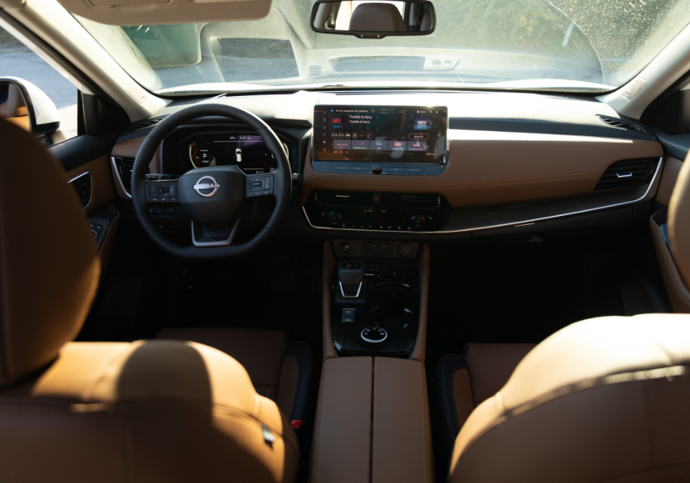 2026 Nissan Rogue interior, including the infotainment system